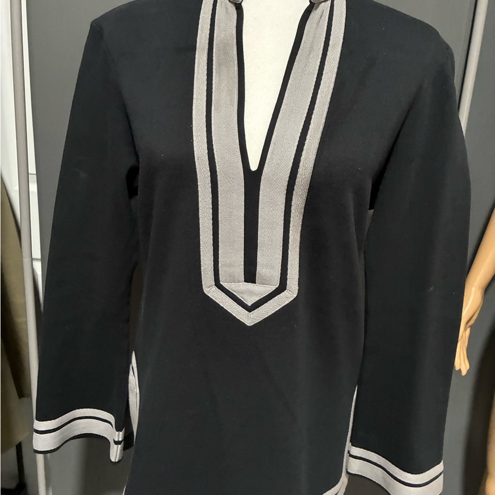 Tory Burch Black and Gray Tunic